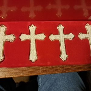 Jade porcelain Cross ornaments (4)